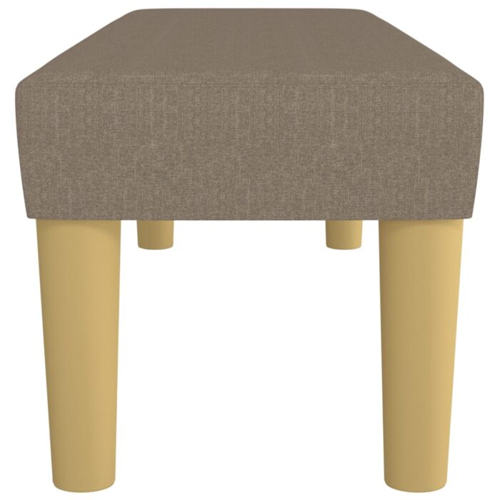 Banc Taupe 100x30x30 cm Tissu – Image 2