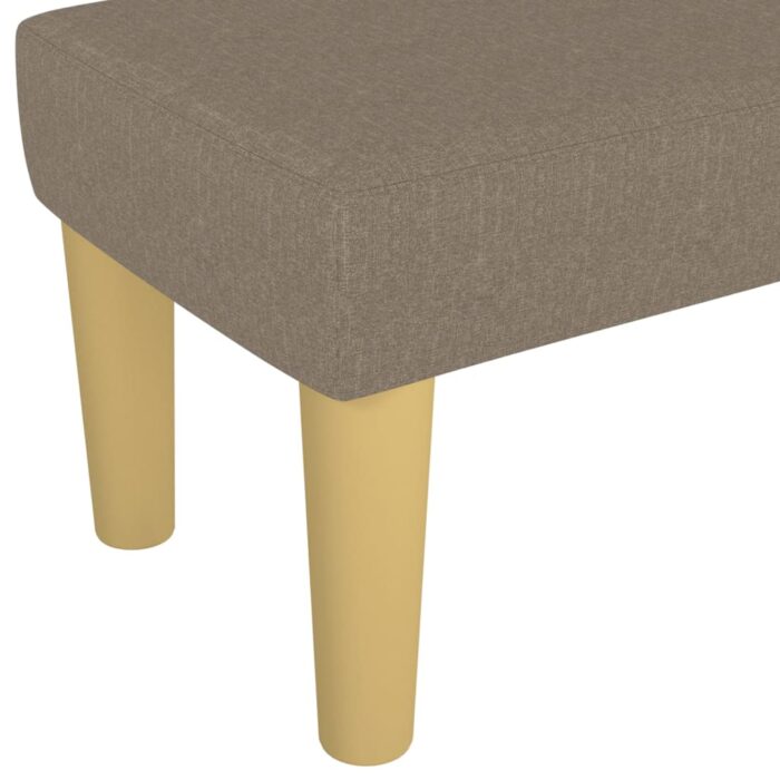 Banc Taupe 100x30x30 cm Tissu – Image 3