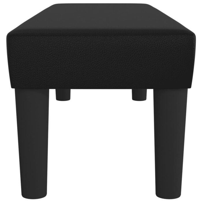 Banc Noir 100x30x30 cm Similicuir – Image 2