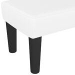 Banc Blanc 100x30x30 cm Similicuir – Image 3