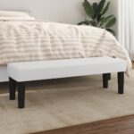Banc Blanc 100x30x30 cm Similicuir