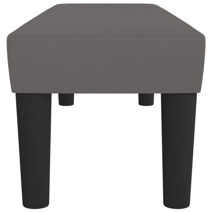 Banc Gris 100x30x30 cm Similicuir – Image 2