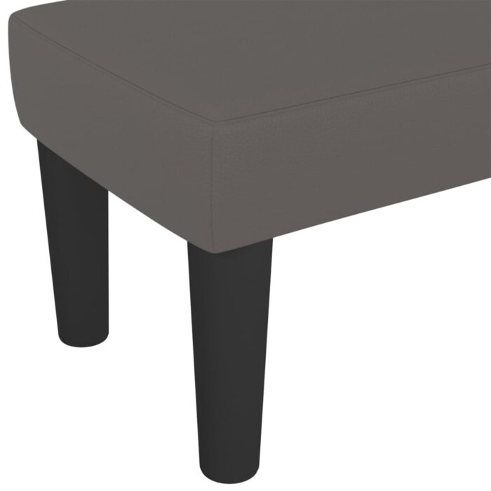 Banc Gris 100x30x30 cm Similicuir – Image 3