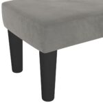 Banc Gris clair 100x30x30 cm Velours – Image 3