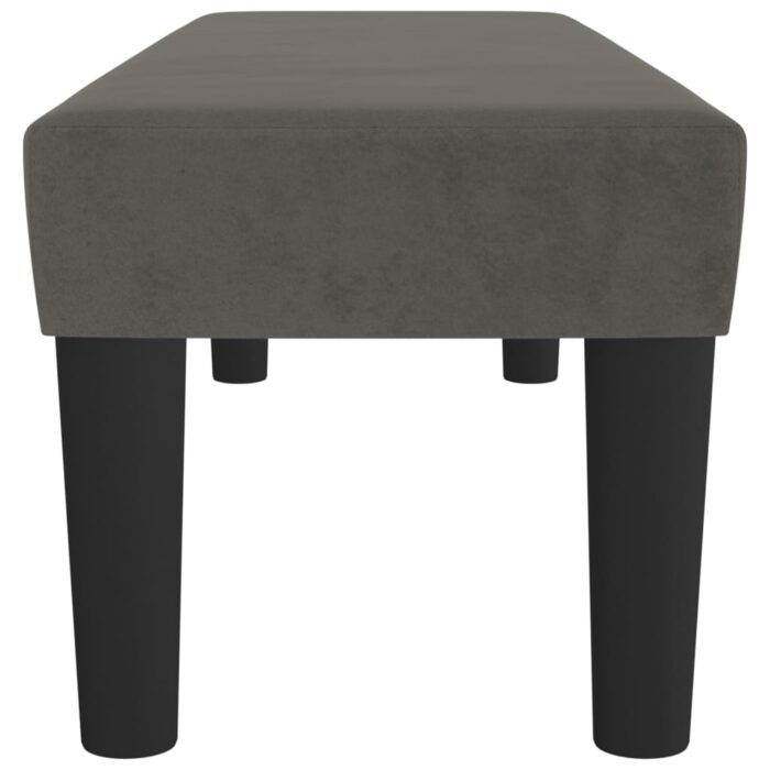 Banc Gris foncé 100x30x30 cm Velours – Image 2
