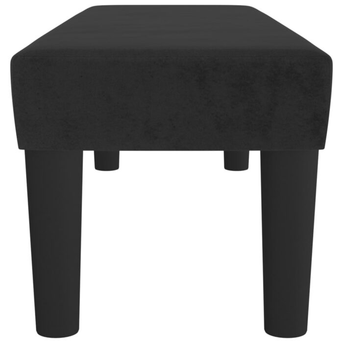Banc Noir 100x30x30 cm Velours – Image 2
