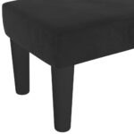 Banc Noir 100x30x30 cm Velours – Image 3