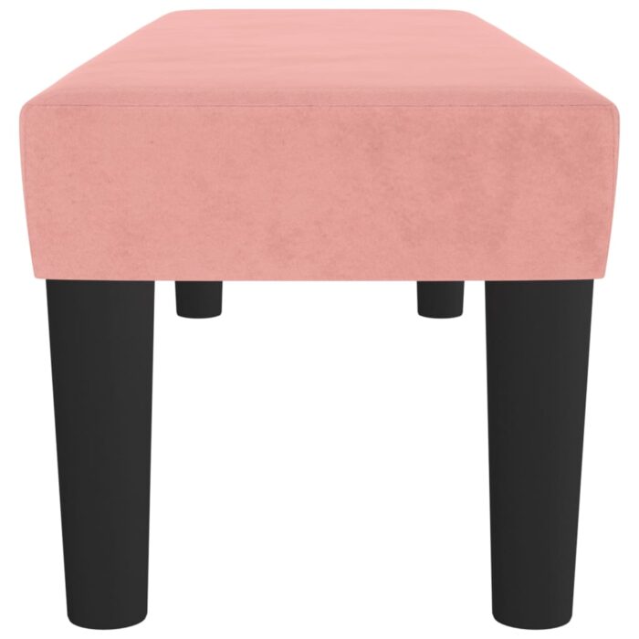 Banc Rose 100x30x30 cm Velours – Image 2