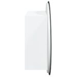 Armoire de salle de bain miroir rond et LED Blanc 40x40x17,5 cm – Image 5
