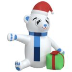 Ours en peluche gonflable de Noël à LED 240 cm – Image 2