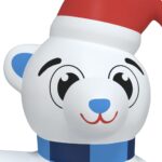 Ours en peluche gonflable de Noël à LED 240 cm – Image 3