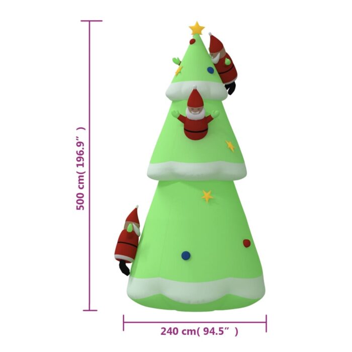 Arbre de Noël gonflable avec LED 500 cm – Image 10