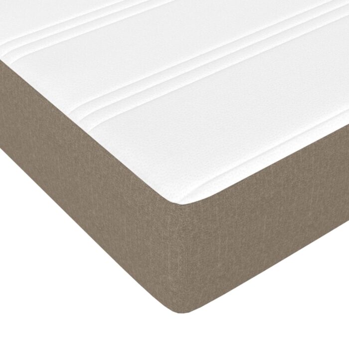 Matelas de lit à ressorts ensachés Taupe 80x200x20 cm Tissu – Image 3