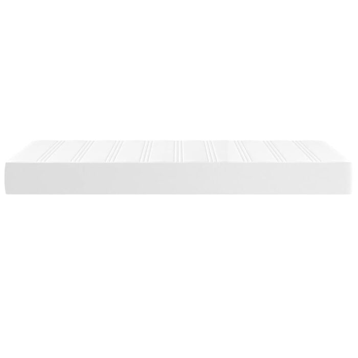Matelas de lit à ressorts ensachés Blanc 80x200x20cm Similicuir – Image 2