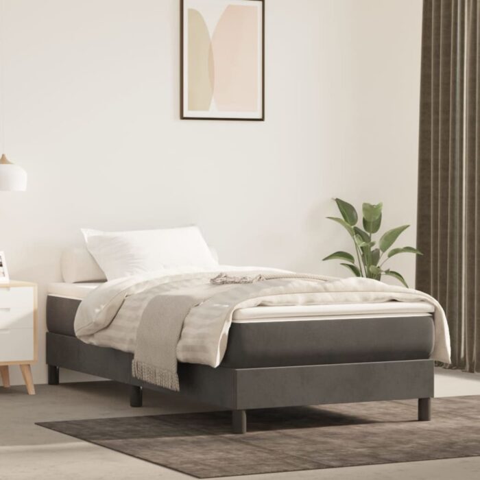 Matelas de lit à ressorts ensachés Gris foncé 80x200x20 cm – Image 1