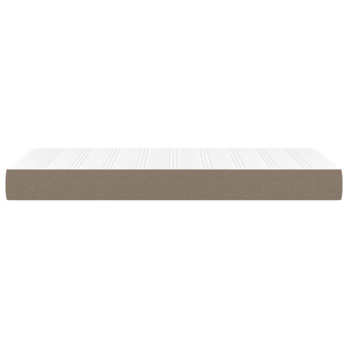Matelas de lit à ressorts ensachés Taupe 90x190x20 cm Tissu – Image 2