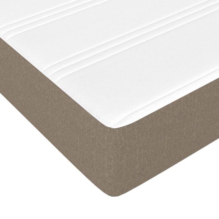 Matelas de lit à ressorts ensachés Taupe 90x190x20 cm Tissu – Image 3