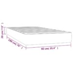 Matelas de lit à ressorts ensachés Taupe 90x190x20 cm Tissu – Image 5