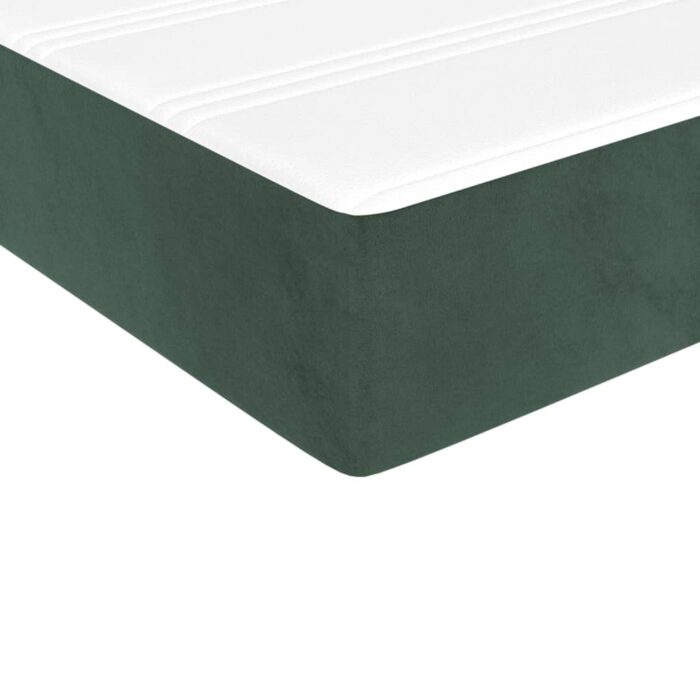 Matelas de lit à ressorts ensachés Vert foncé 90x190x20 cm – Image 3