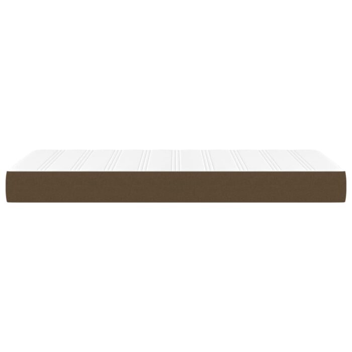 Matelas de lit à ressorts ensachés Marron foncé 100x200x20 cm – Image 2