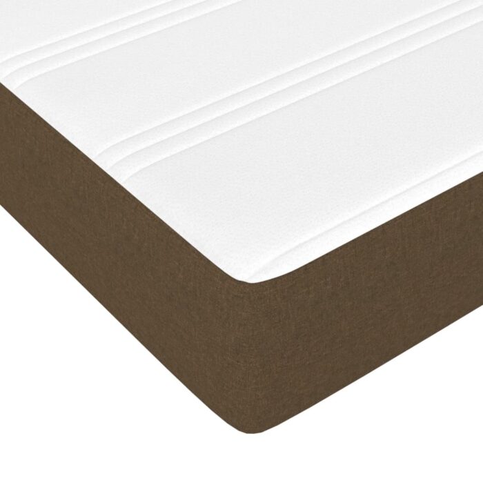 Matelas de lit à ressorts ensachés Marron foncé 100x200x20 cm – Image 3