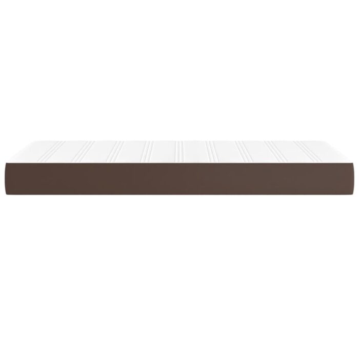 Matelas de lit à ressorts ensachés Marron 100x200x20 cm – Image 2