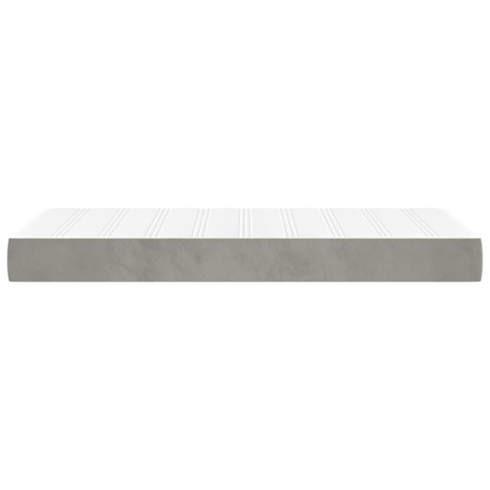 Matelas de lit à ressorts ensachés Gris clair 100x200x20 cm – Image 2
