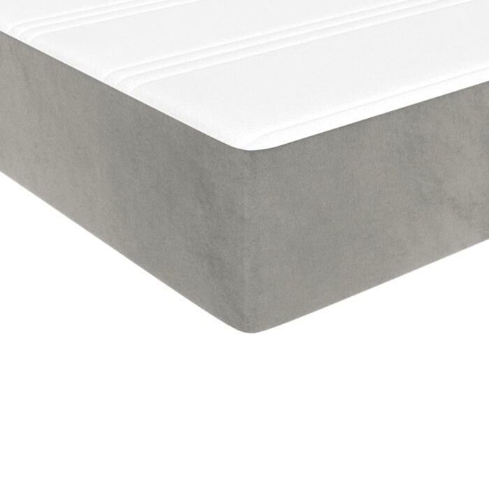Matelas de lit à ressorts ensachés Gris clair 100x200x20 cm – Image 3