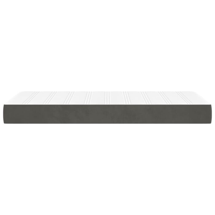 Matelas de lit à ressorts ensachés Gris foncé 100x200x20 cm – Image 2