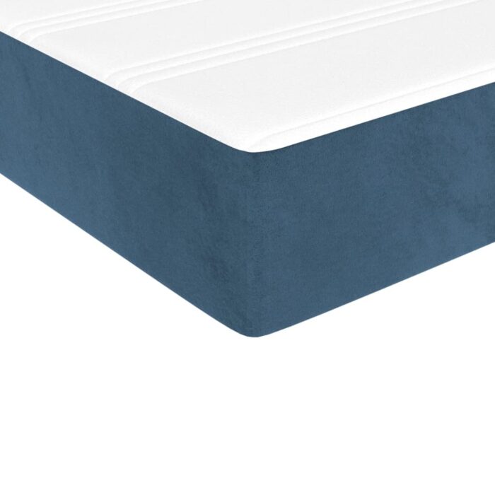 Matelas de lit à ressorts ensachés Bleu foncé 100x200x20 cm – Image 3