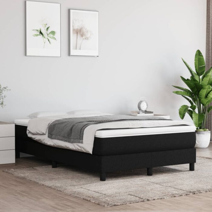 Matelas de lit à ressorts ensachés Noir 120x200x20 cm Tissu – Image 1
