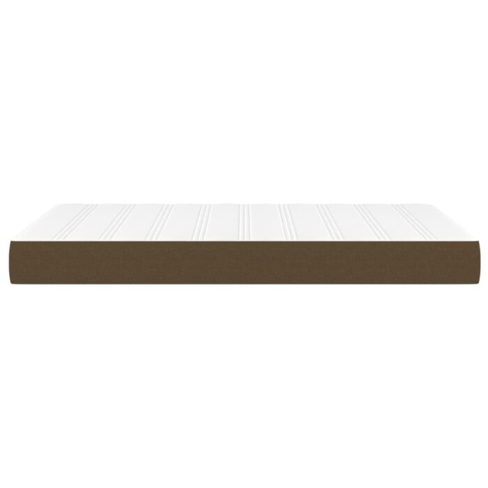 Matelas de lit à ressorts ensachés Marron foncé 120x200x20 cm – Image 2