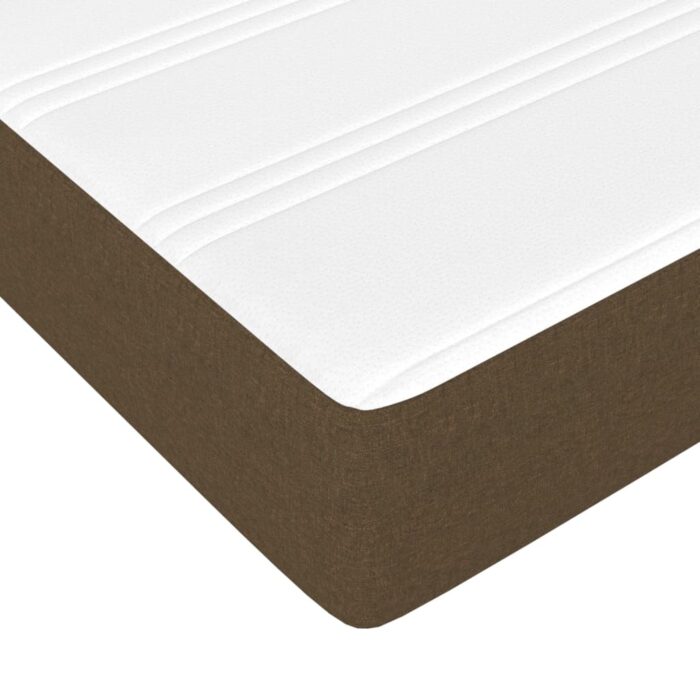 Matelas de lit à ressorts ensachés Marron foncé 120x200x20 cm – Image 3