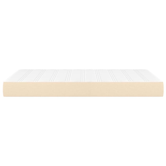 Matelas de lit à ressorts ensachés Crème 120x200x20 cm Tissu – Image 2