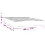 Matelas de lit à ressorts ensachés Gris 120x200x20cm Similicuir – Image 5