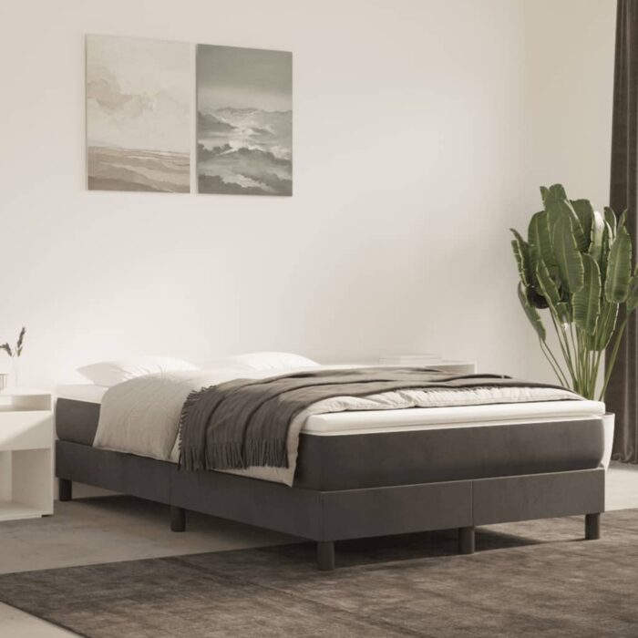 Matelas de lit à ressorts ensachés Gris foncé 120x200x20 cm – Image 1