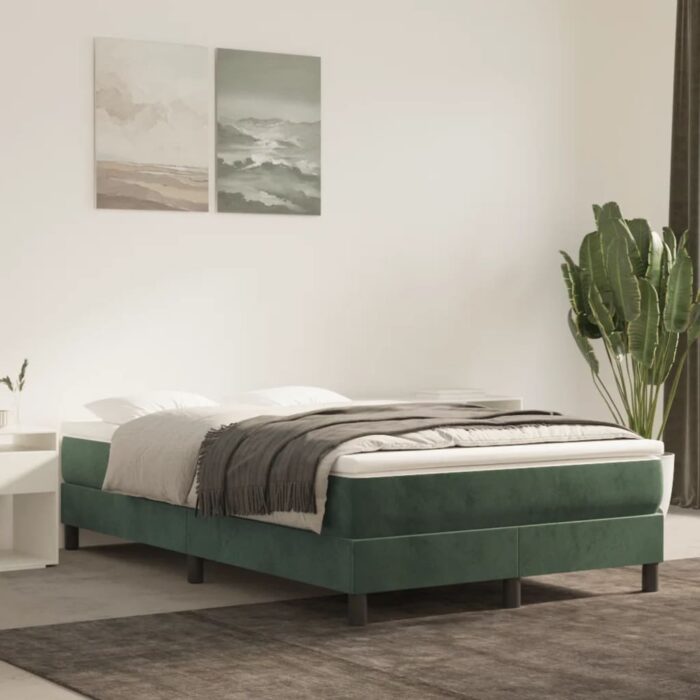 Matelas de lit à ressorts ensachés Vert foncé 120x200x20 cm – Image 1