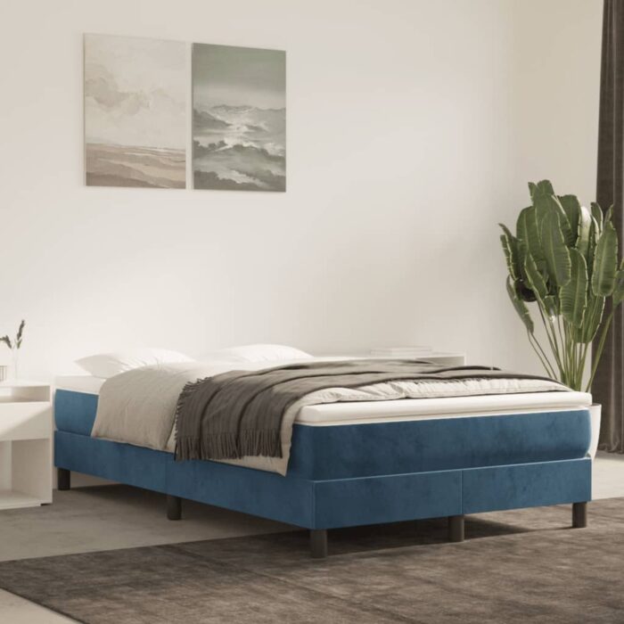 Matelas de lit à ressorts ensachés Bleu foncé 120x200x20 cm – Image 1
