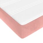 Matelas de lit à ressorts ensachés Rose 120x200x20 cm Velours – Image 3