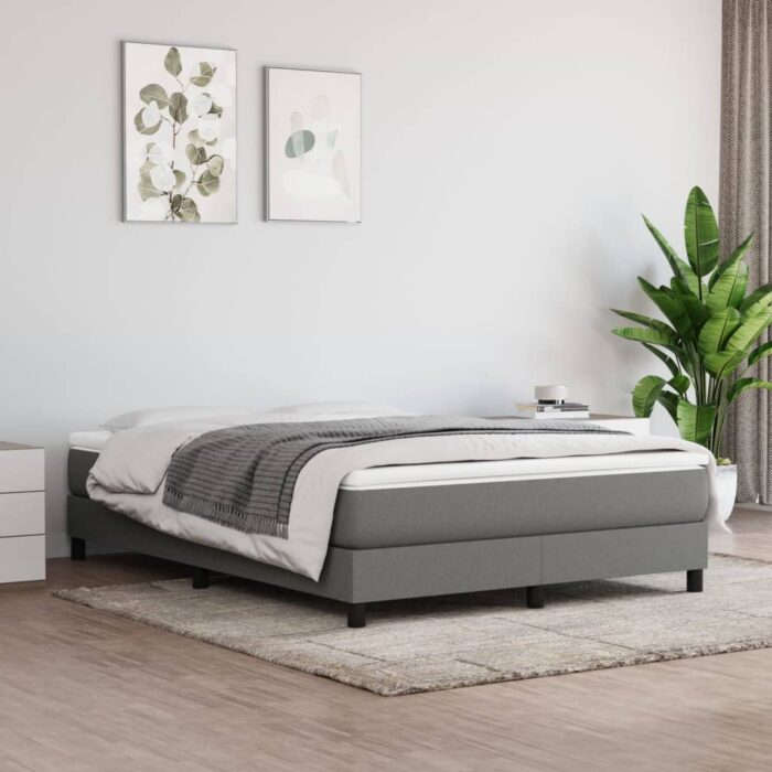 Matelas de lit à ressorts ensachés Gris foncé 140x190x20 cm – Image 1