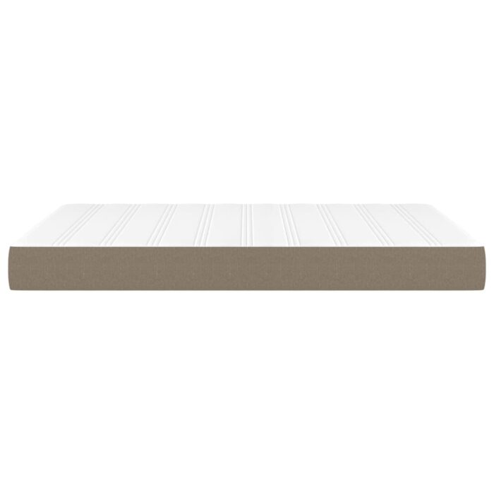 Matelas de lit à ressorts ensachés Taupe 140x190x20 cm Tissu – Image 2