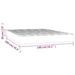Matelas de lit à ressorts ensachés Taupe 140x190x20 cm Tissu – Image 5