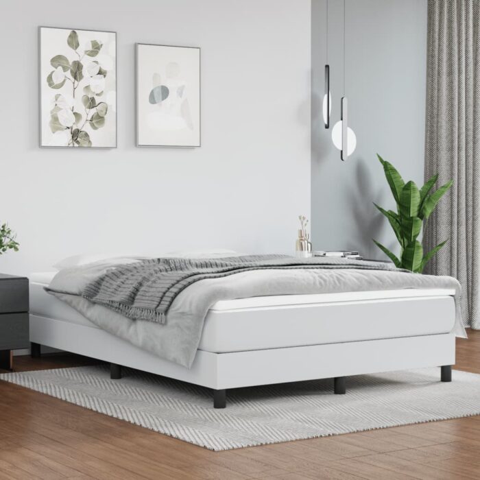 Matelas de lit à ressorts ensachés Blanc 140x190x20 cm – Image 1