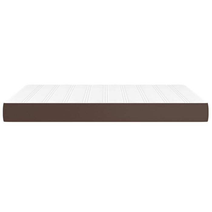 Matelas de lit à ressorts ensachés Marron 140x190x20 cm – Image 2