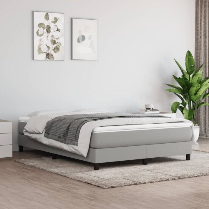 Matelas de lit à ressorts ensachés Gris clair 140x200x20 cm – Image 1