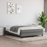 Matelas de lit à ressorts ensachés Gris foncé 140x200x20 cm