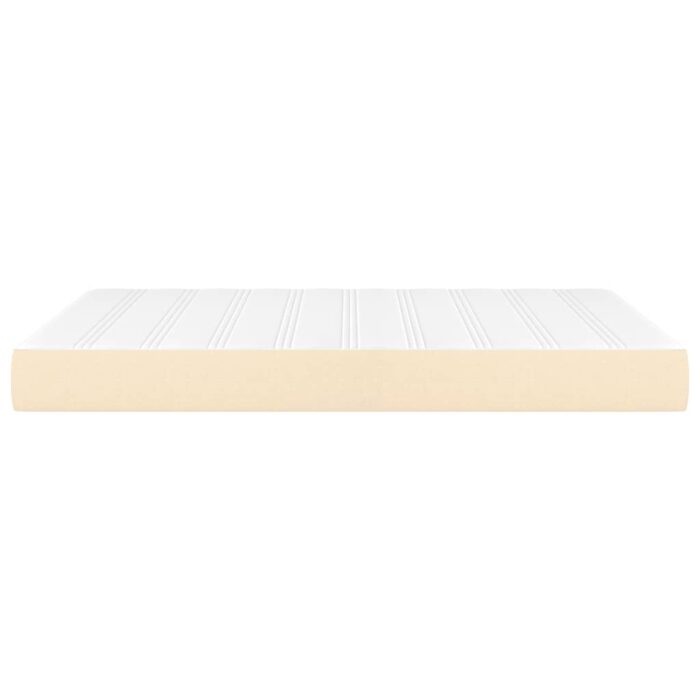 Matelas de lit à ressorts ensachés Crème 140x200x20 cm Tissu – Image 2