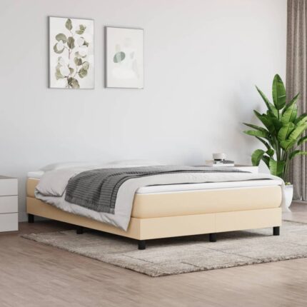 Matelas de lit à ressorts ensachés Crème 140x200x20 cm Tissu