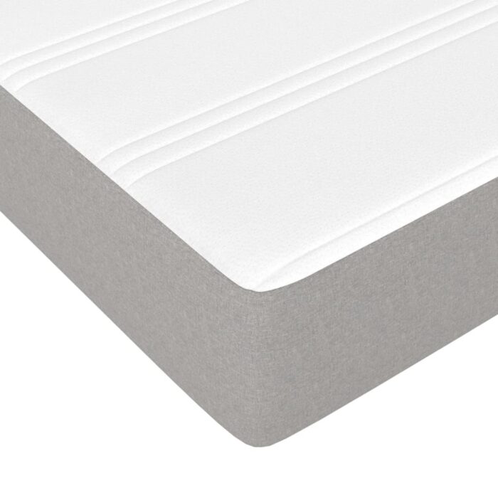 Matelas de lit à ressorts ensachés Gris clair 160x200x20 cm – Image 3