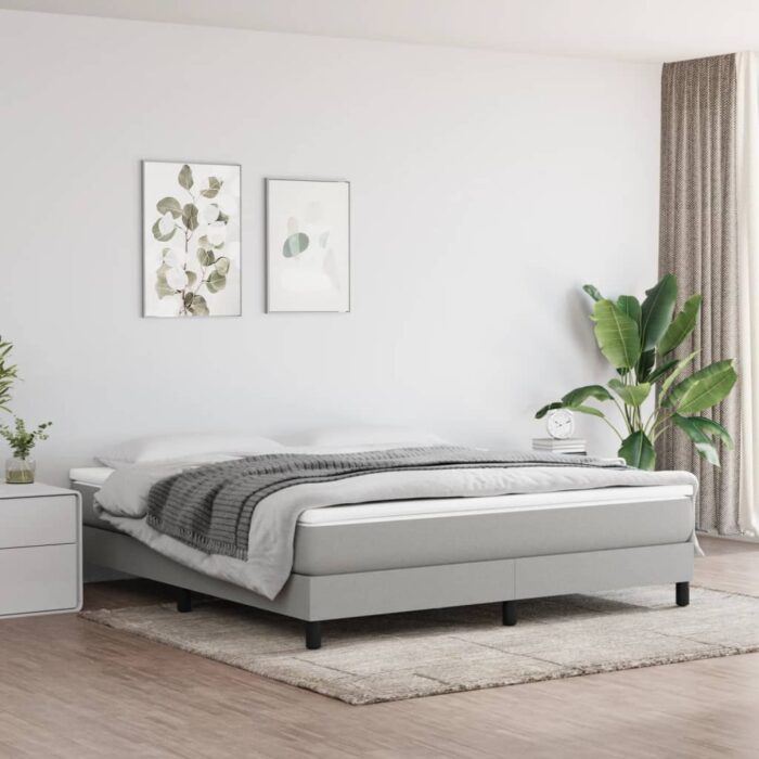 Matelas de lit à ressorts ensachés Gris clair 160x200x20 cm – Image 1
